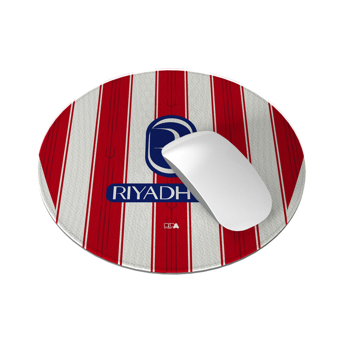 Mouse pad with the Atlético Madrid 2026-27 Home football shirt design by RIPA Football
