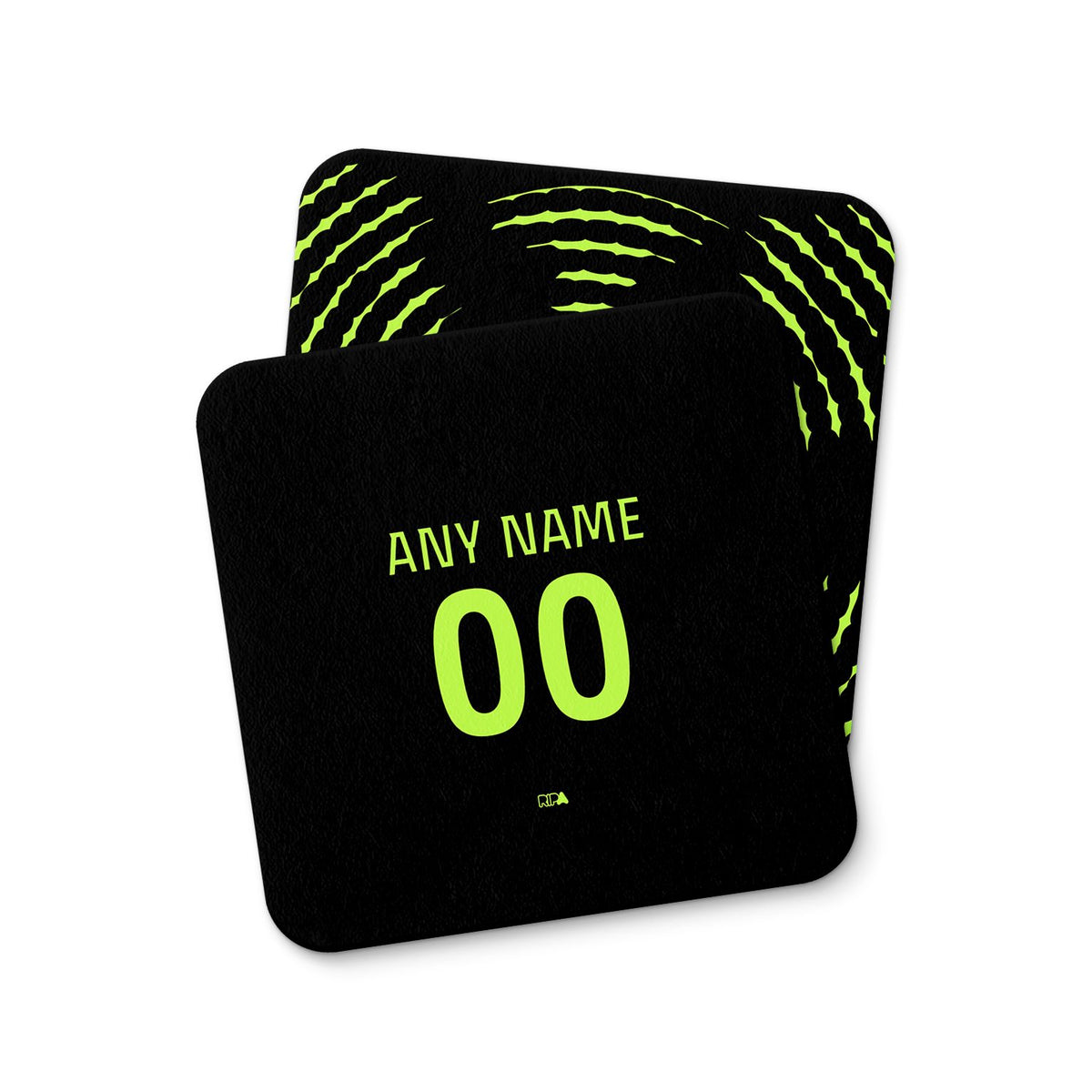 Coaster with the Atlético Madrid 2026-27 Prematch football shirt design by RIPA Football