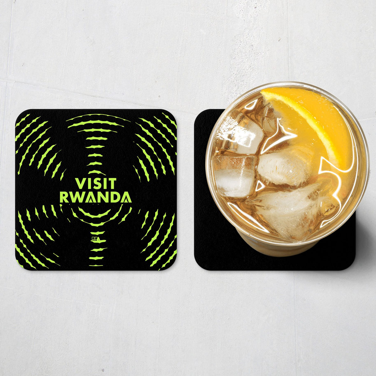 Coaster with the Atlético Madrid 2026-27 Prematch football shirt design by RIPA Football