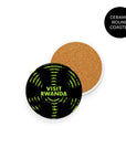 Coaster with the Atlético Madrid 2026-27 Prematch football shirt design by RIPA Football