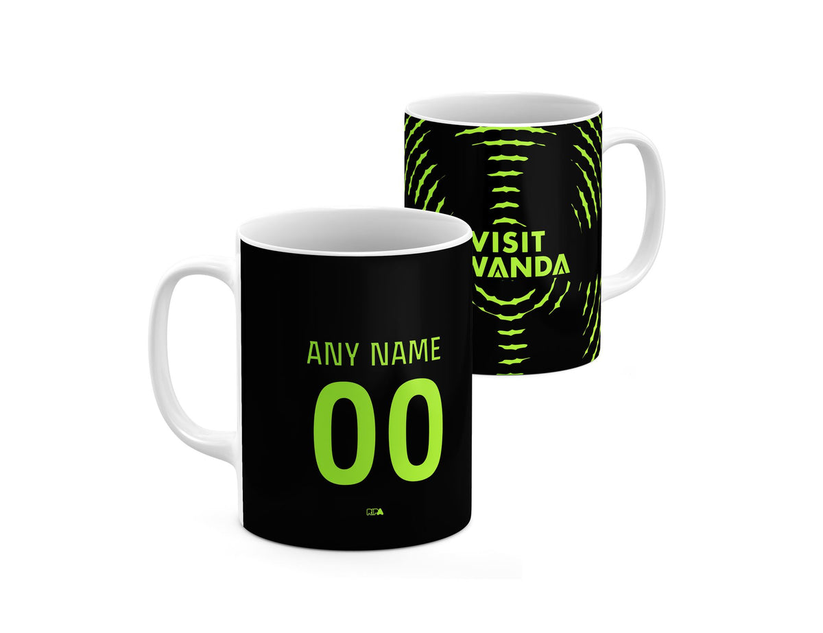 Mug with the Atlético Madrid 2026-27 Prematch football shirt design by RIPA Football