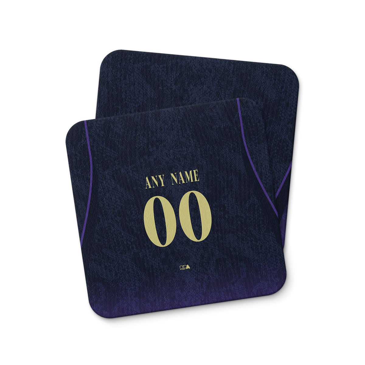 Coaster with the Barcelona 2026-27 Away football shirt design by RIPA Football