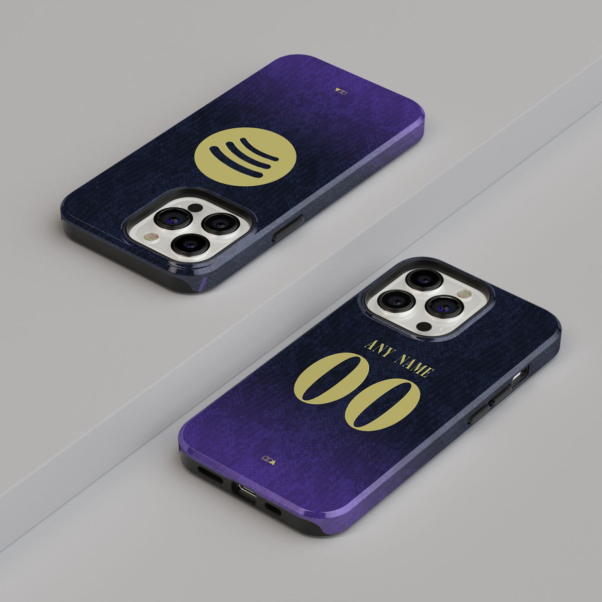 Phone case with the Barcelona 2026-27 Away football shirt design by RIPA Football