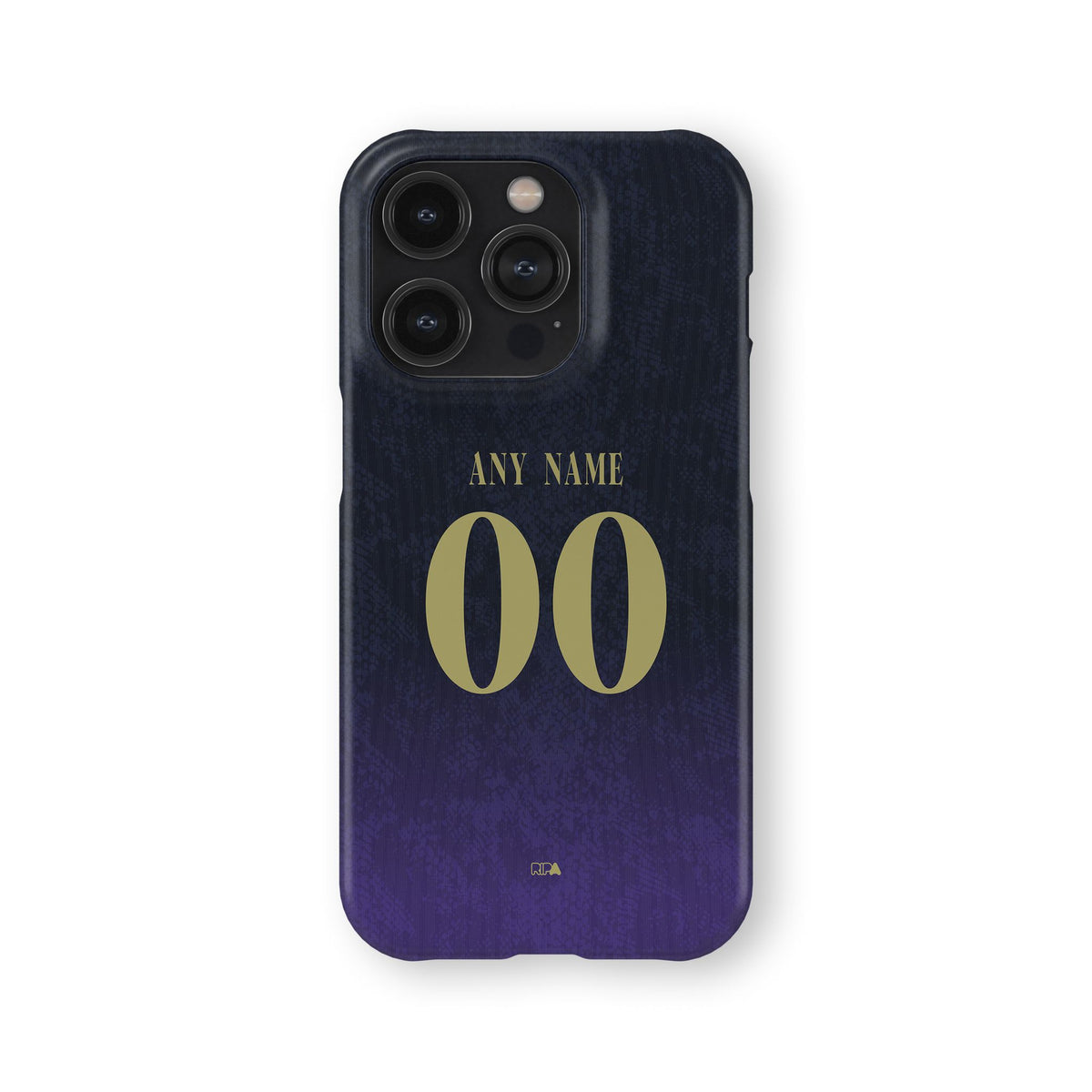 Phone case with the Barcelona 2026-27 Away football shirt design by RIPA Football