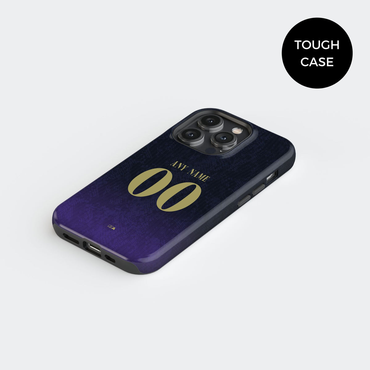 Phone case with the Barcelona 2026-27 Away football shirt design by RIPA Football