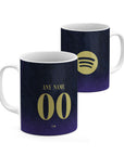 Mug with the Barcelona 2026-27 Away football shirt design by RIPA Football