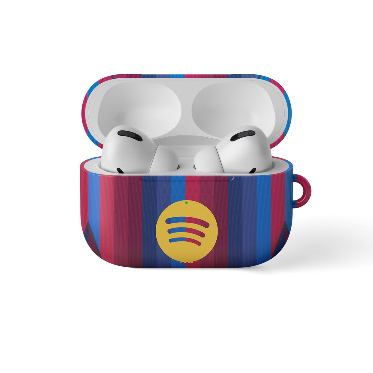 AirPods case with the Barcelona 2026-27 Home football shirt design by RIPA Football
