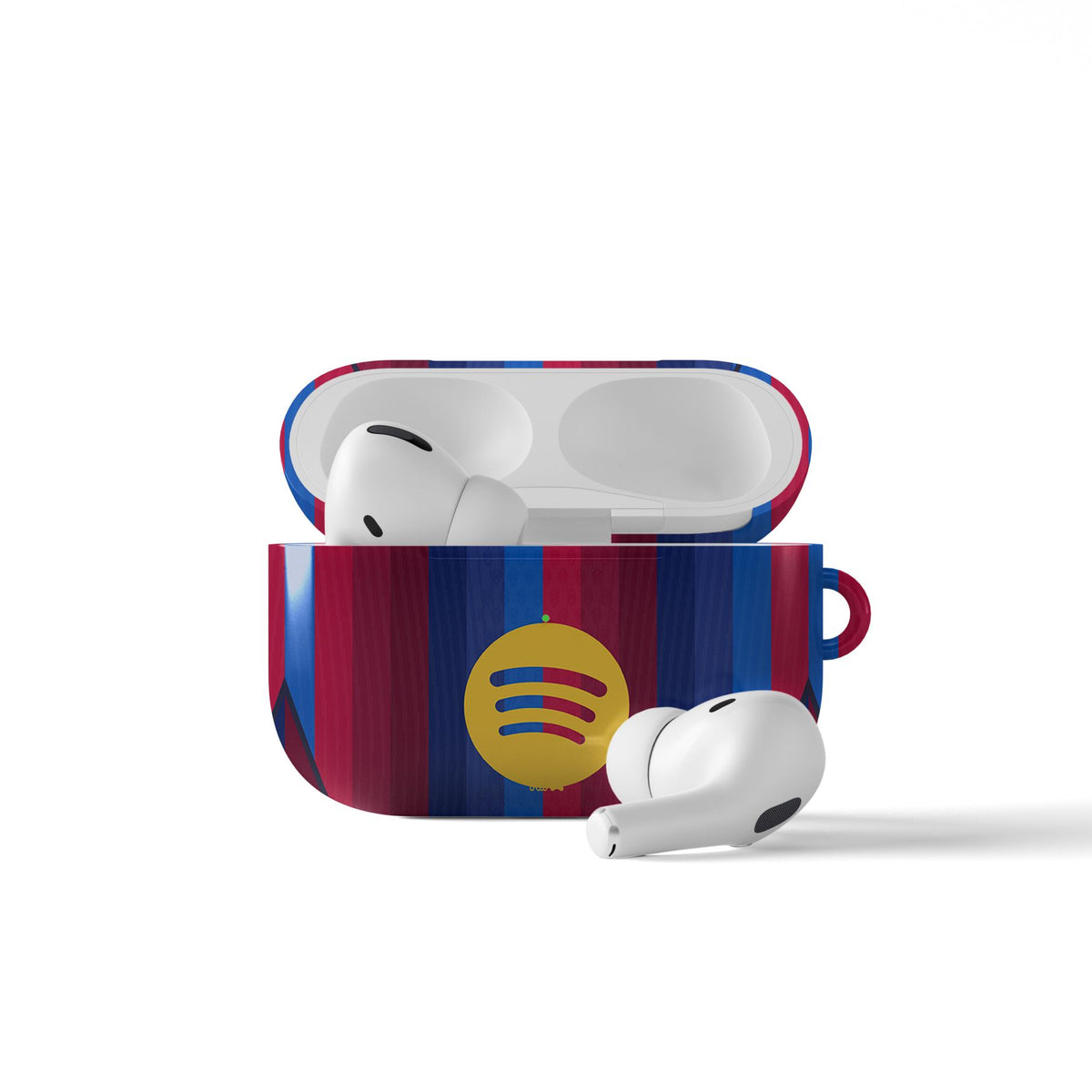 AirPods case with the Barcelona 2026-27 Home football shirt design by RIPA Football
