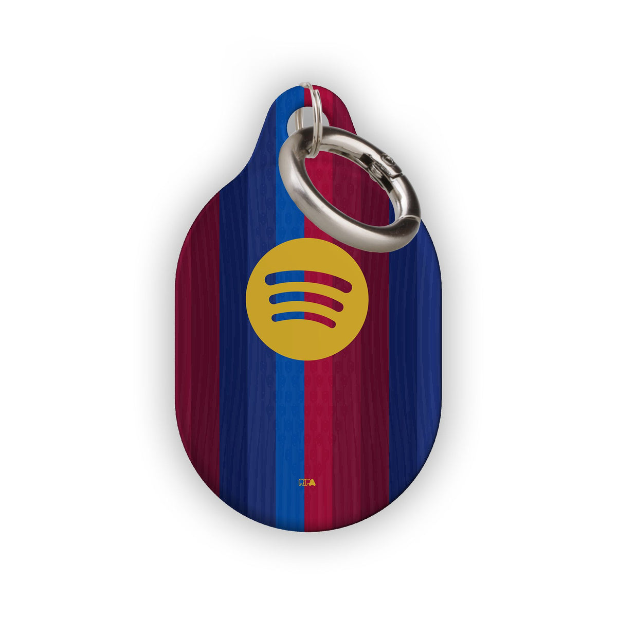 AirTag holder with the Barcelona 2026-27 Home football shirt design by RIPA Football