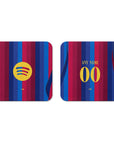 Coaster with the Barcelona 2026-27 Home football shirt design by RIPA Football