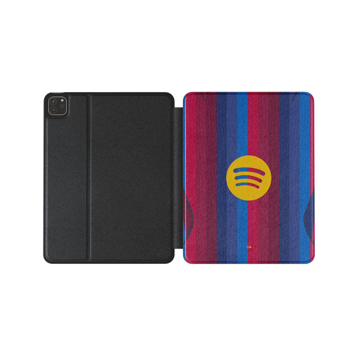 iPad case with the Barcelona 2026-27 Home football shirt design by RIPA Football