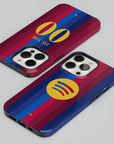 Phone case with the Barcelona 2026-27 Home football shirt design by RIPA Football