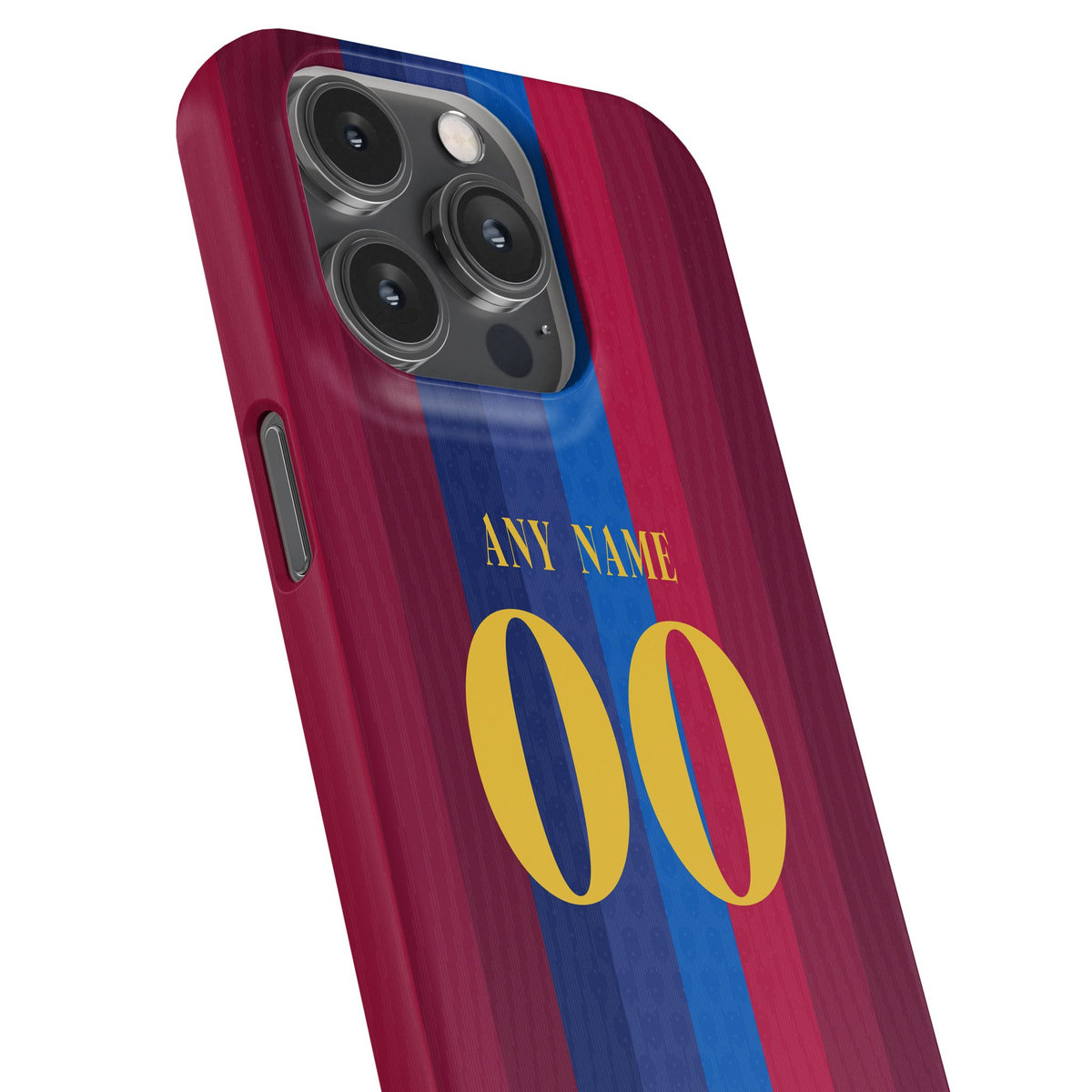 Phone case with the Barcelona 2026-27 Home football shirt design by RIPA Football
