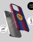 Phone case with the Barcelona 2026-27 Home football shirt design by RIPA Football