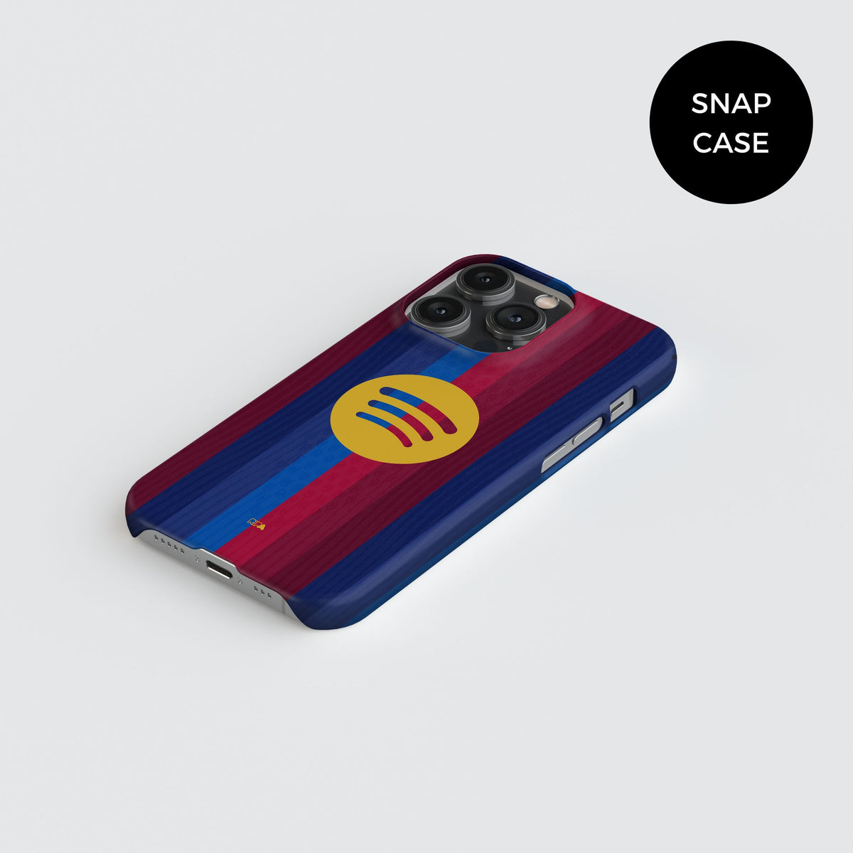 Phone case with the Barcelona 2026-27 Home football shirt design by RIPA Football