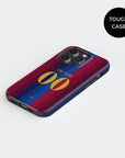 Phone case with the Barcelona 2026-27 Home football shirt design by RIPA Football