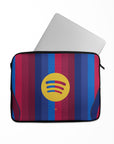 Laptop sleeve with the Barcelona 2026-27 Home football shirt design by RIPA Football