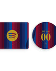 Mouse pad with the Barcelona 2026-27 Home football shirt design by RIPA Football