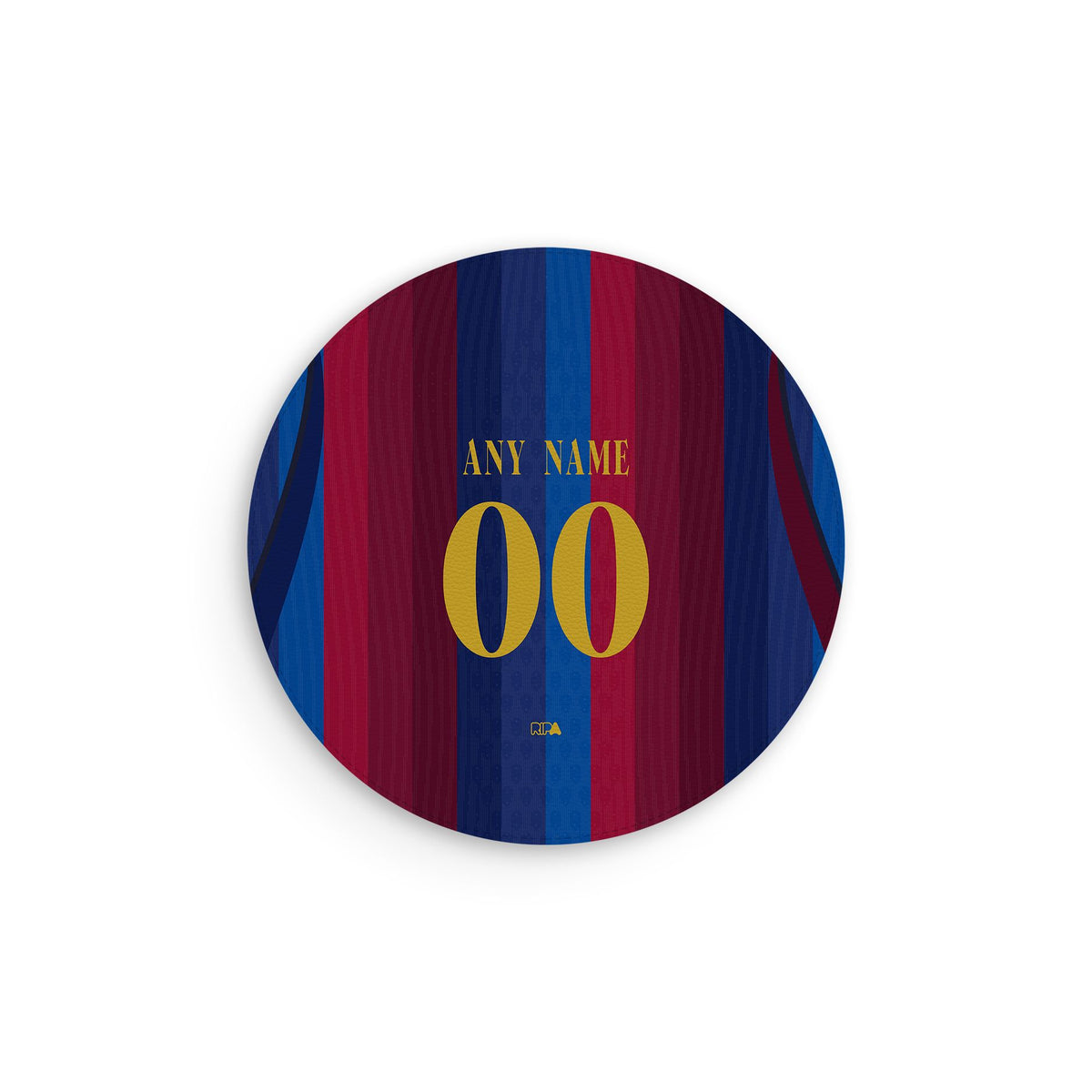 Mouse pad with the Barcelona 2026-27 Home football shirt design by RIPA Football