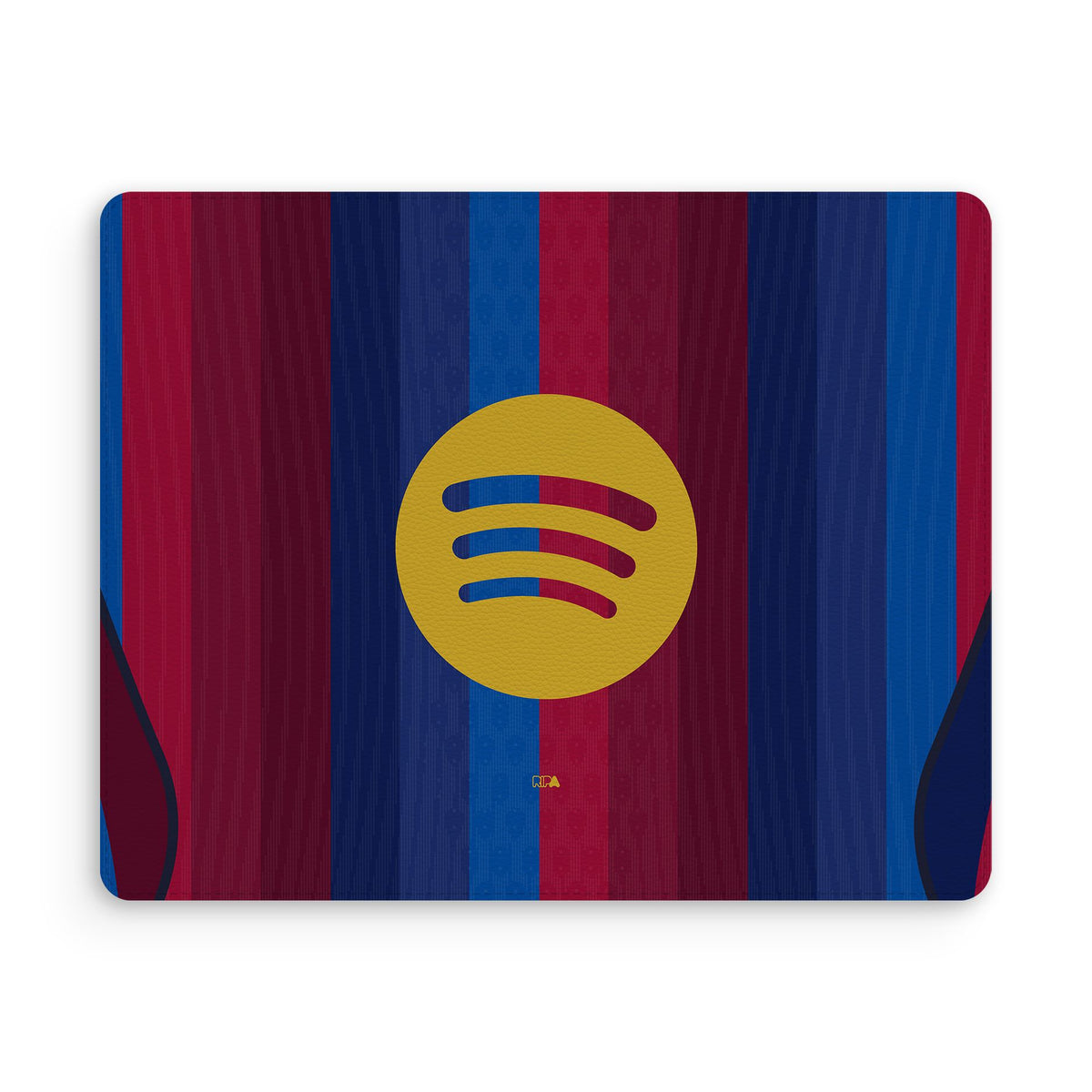 Mouse pad with the Barcelona 2026-27 Home football shirt design by RIPA Football
