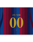 Mouse pad with the Barcelona 2026-27 Home football shirt design by RIPA Football