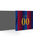 Mouse pad with the Barcelona 2026-27 Home football shirt design by RIPA Football