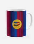 Mug with the Barcelona 2026-27 Home football shirt design by RIPA Football