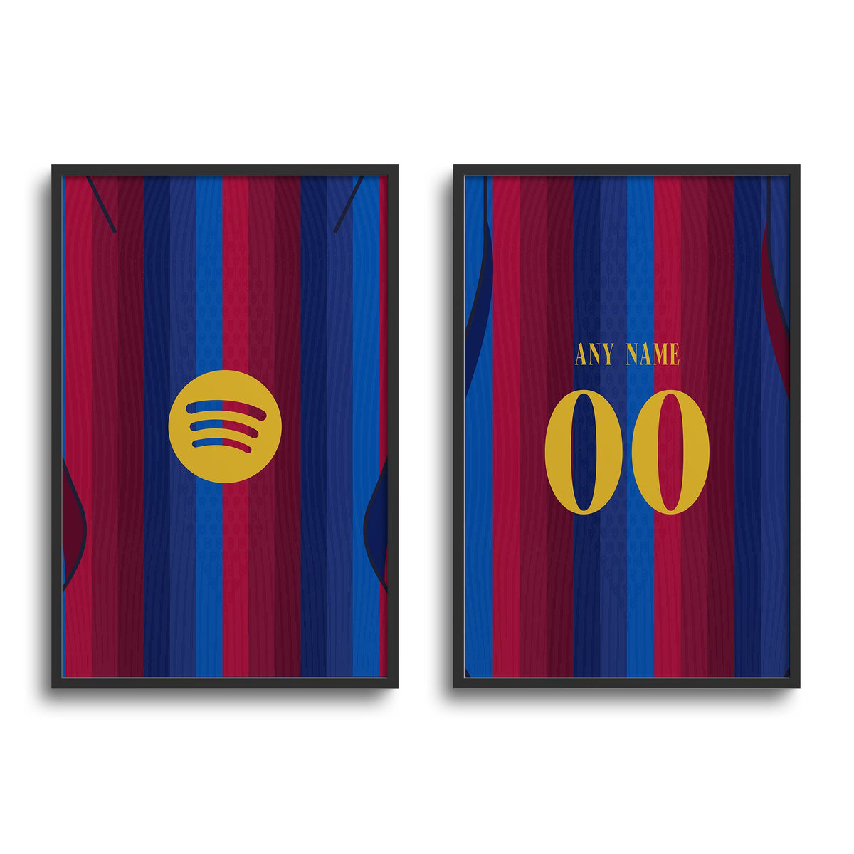 Print with the Barcelona 2026-27 Home football shirt design by RIPA Football