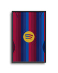 Print with the Barcelona 2026-27 Home football shirt design by RIPA Football