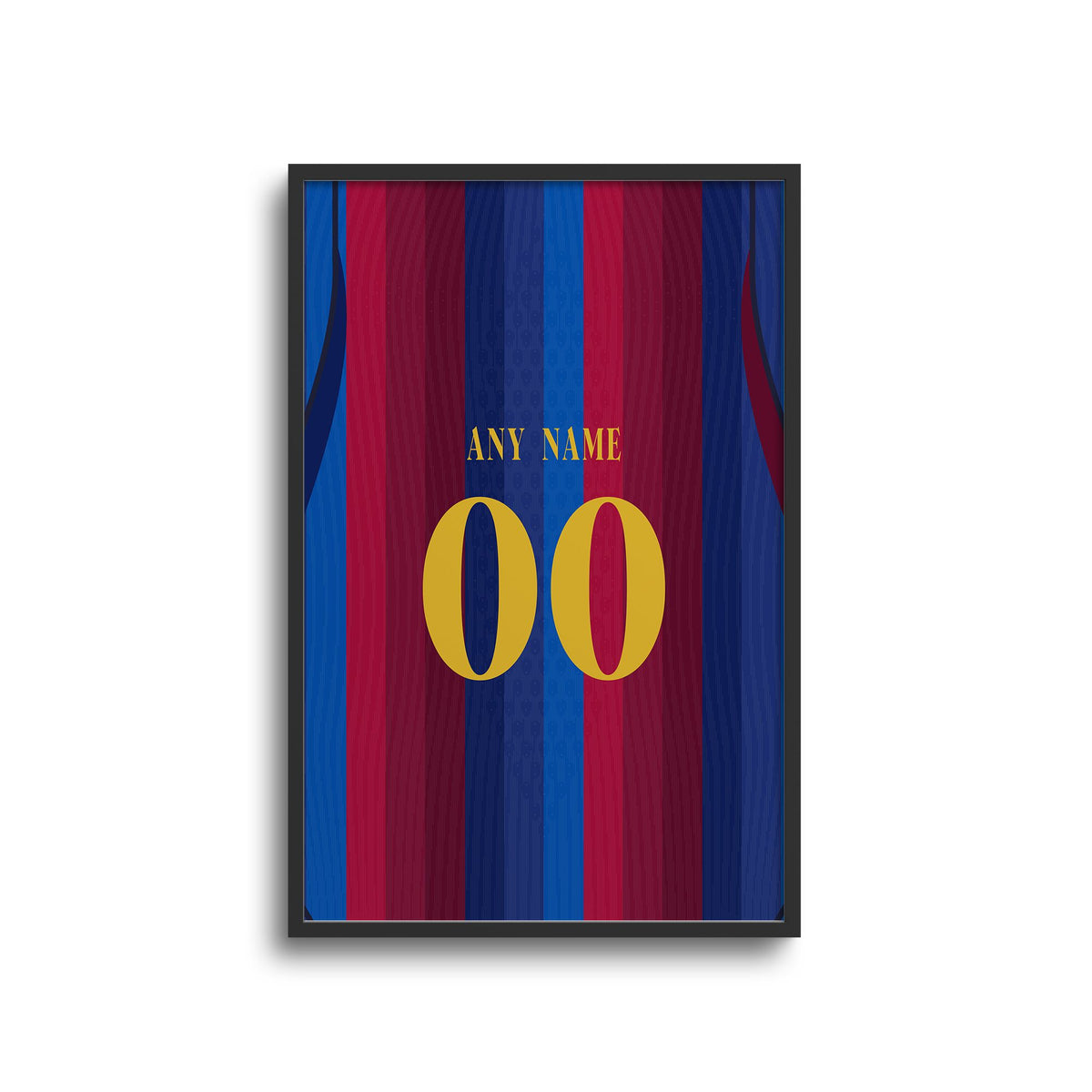 Print with the Barcelona 2026-27 Home football shirt design by RIPA Football