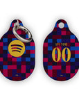 AirTag holder with the Barcelona 2026-27 Prematch football shirt design by RIPA Football