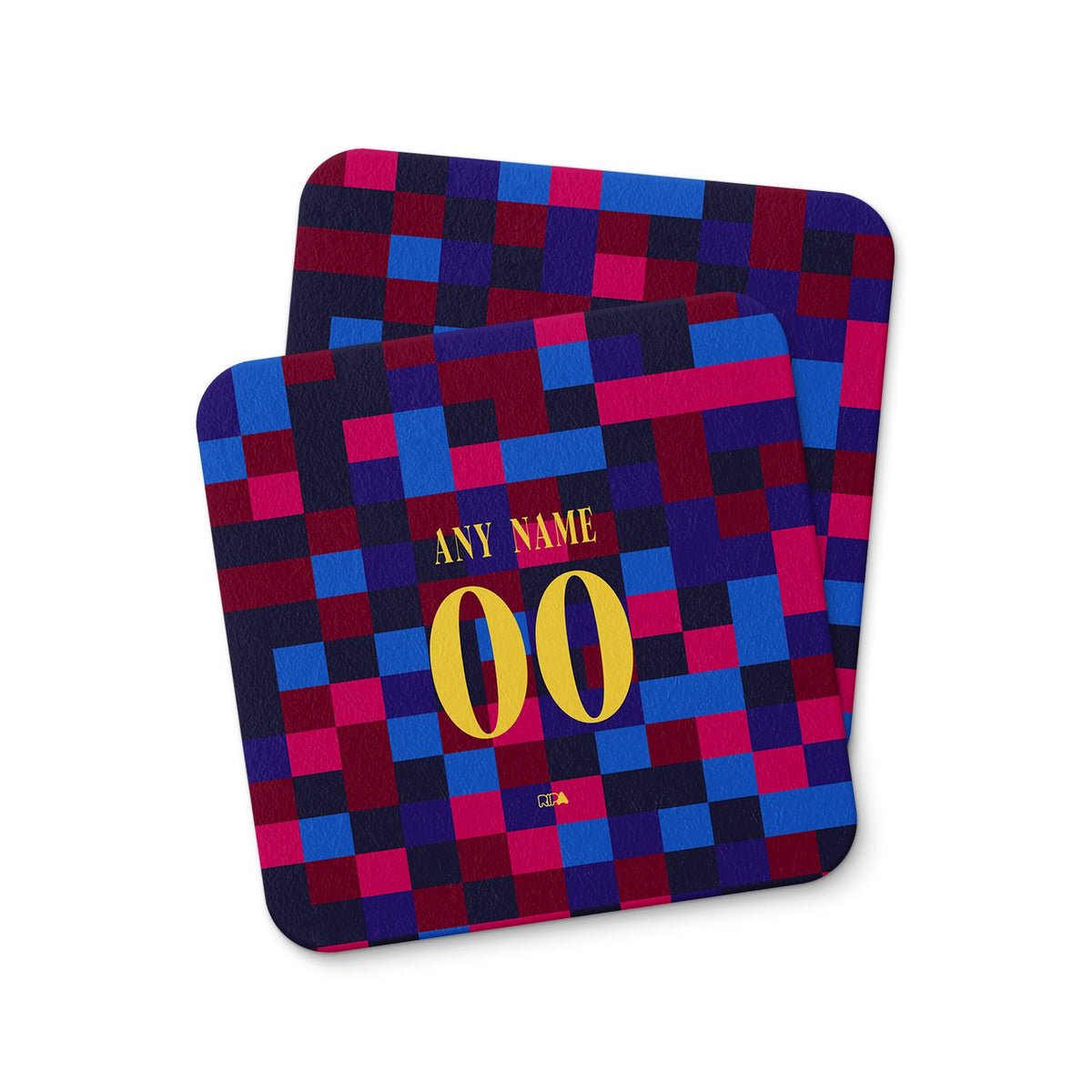 Coaster with the Barcelona 2026-27 Prematch football shirt design by RIPA Football