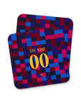 Coaster with the Barcelona 2026-27 Prematch football shirt design by RIPA Football