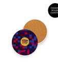 Coaster with the Barcelona 2026-27 Prematch football shirt design by RIPA Football
