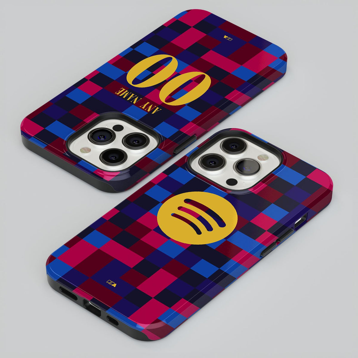 Phone case with the Barcelona 2026-27 Prematch football shirt design by RIPA Football