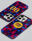 Phone case with the Barcelona 2026-27 Prematch football shirt design by RIPA Football