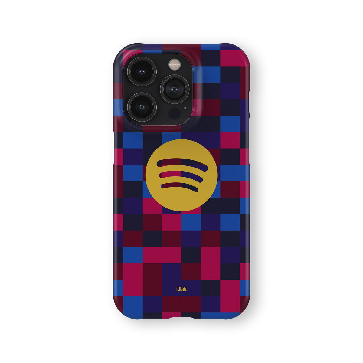 Phone case with the Barcelona 2026-27 Prematch football shirt design by RIPA Football