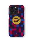 Phone case with the Barcelona 2026-27 Prematch football shirt design by RIPA Football