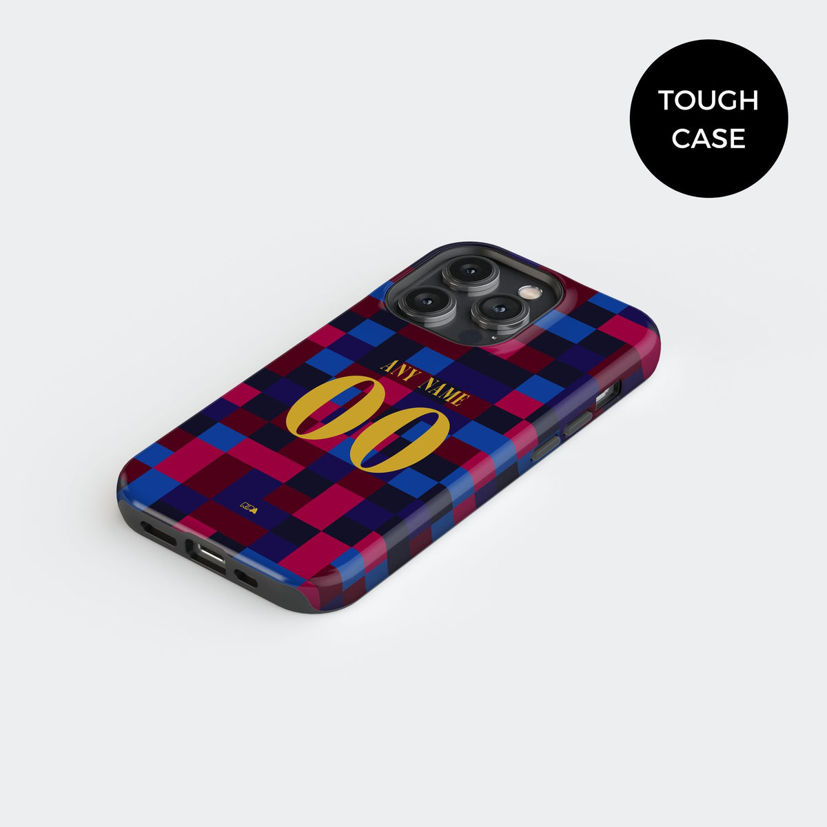 Phone case with the Barcelona 2026-27 Prematch football shirt design by RIPA Football