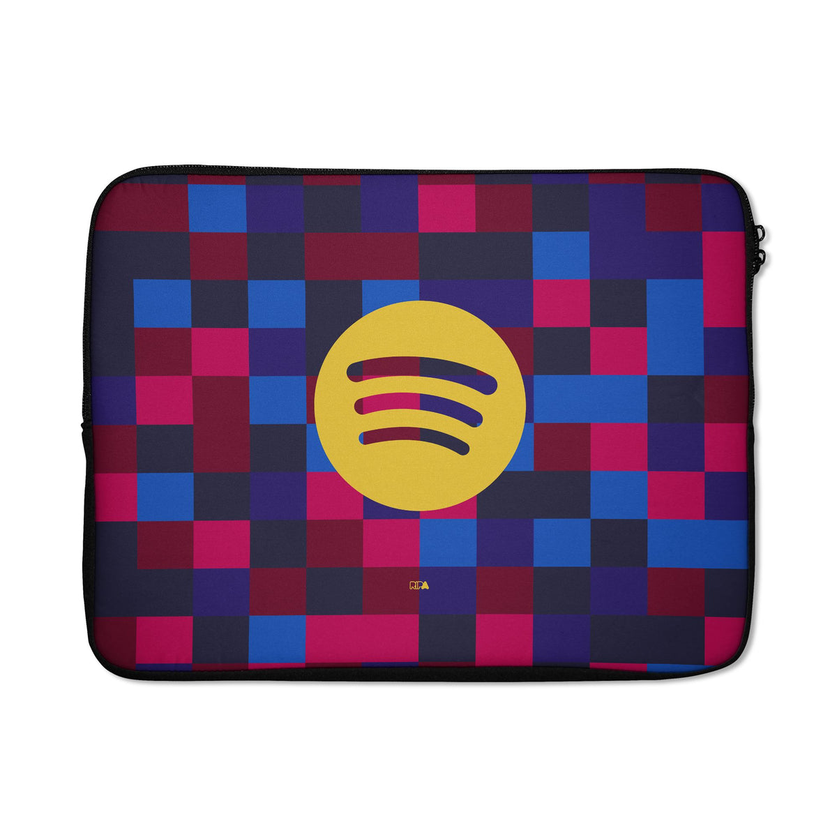 Laptop sleeve with the Barcelona 2026-27 Prematch football shirt design by RIPA Football