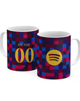 Mug with the Barcelona 2026-27 Prematch football shirt design by RIPA Football