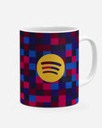 Mug with the Barcelona 2026-27 Prematch football shirt design by RIPA Football