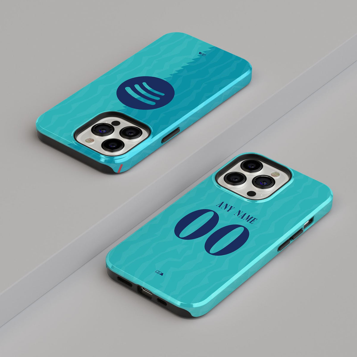 Phone case with the Barcelona 2026-27 Third football shirt design by RIPA Football