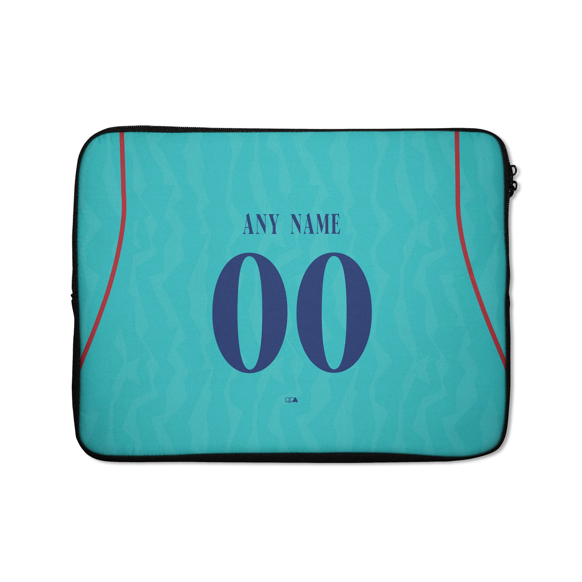 Laptop sleeve with the Barcelona 2026-27 Third football shirt design by RIPA Football