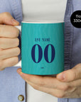 Mug with the Barcelona 2026-27 Third football shirt design by RIPA Football