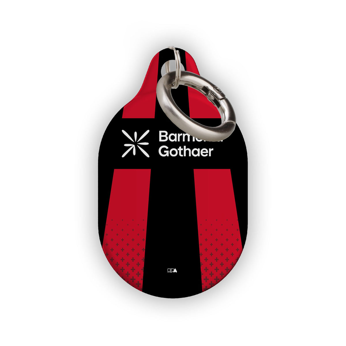 AirTag holder with the Bayer 04 Leverkusen 2026-27 Home football shirt design by RIPA Football