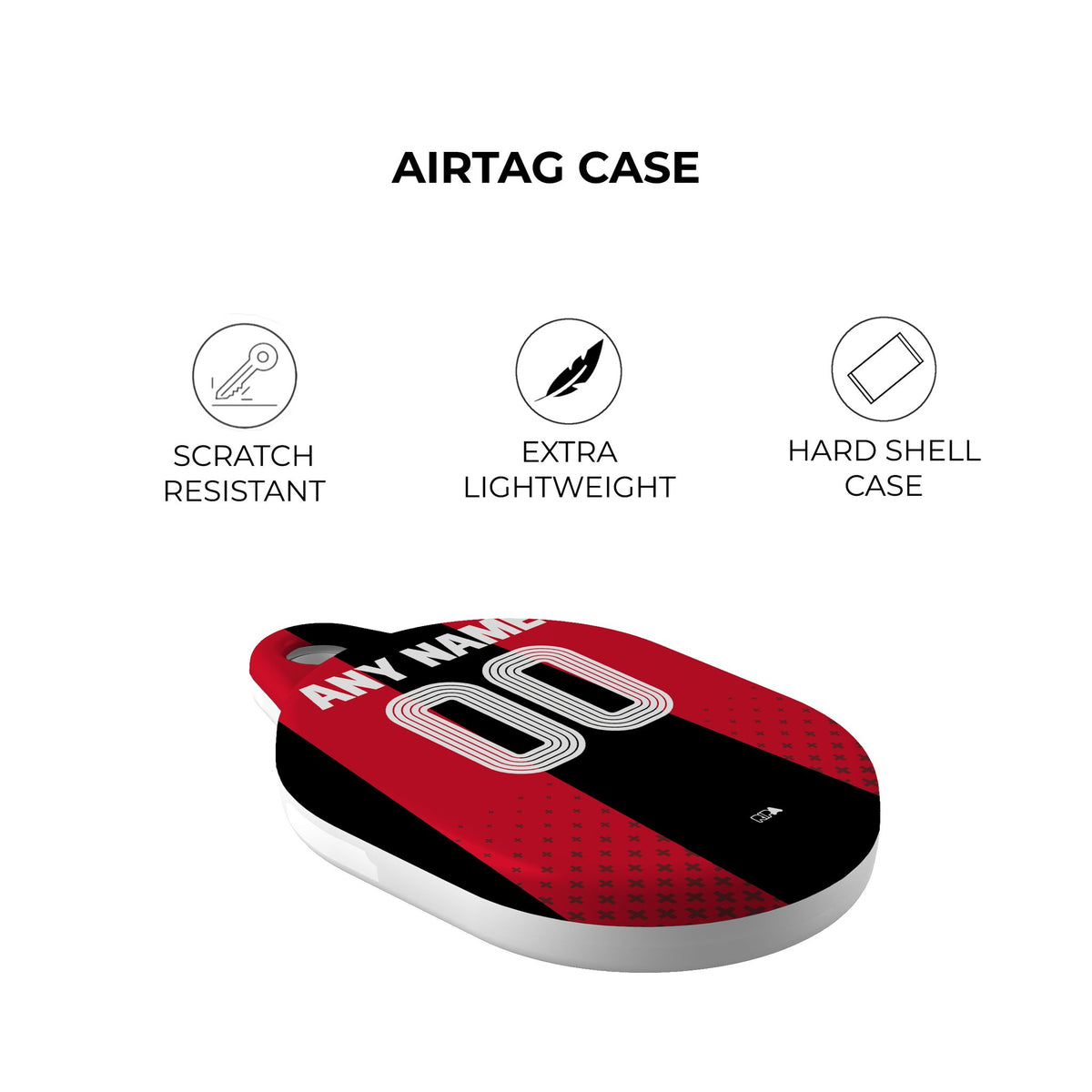 AirTag holder with the Bayer 04 Leverkusen 2026-27 Home football shirt design by RIPA Football