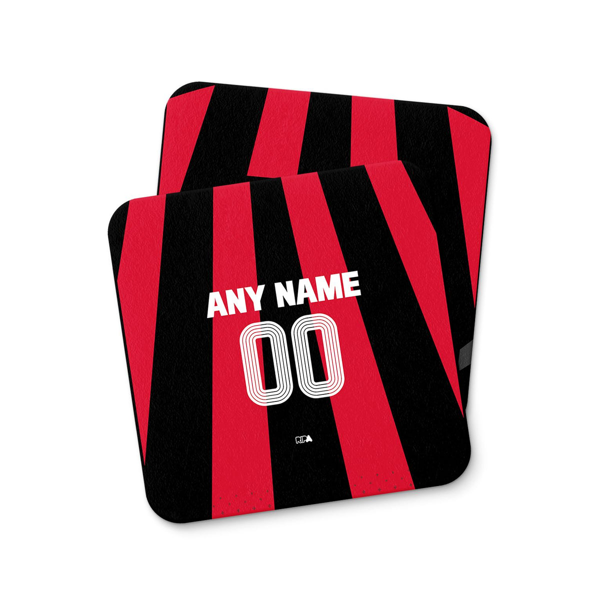 Coaster with the Bayer 04 Leverkusen 2026-27 Home football shirt design by RIPA Football