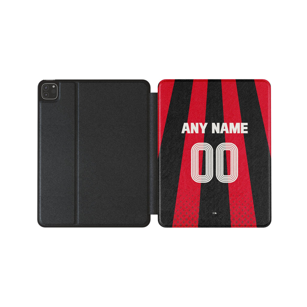 iPad case with the Bayer 04 Leverkusen 2026-27 Home football shirt design by RIPA Football