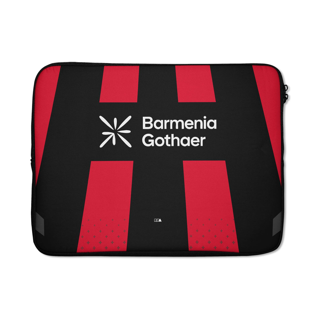 Laptop sleeve with the Bayer 04 Leverkusen 2026-27 Home football shirt design by RIPA Football